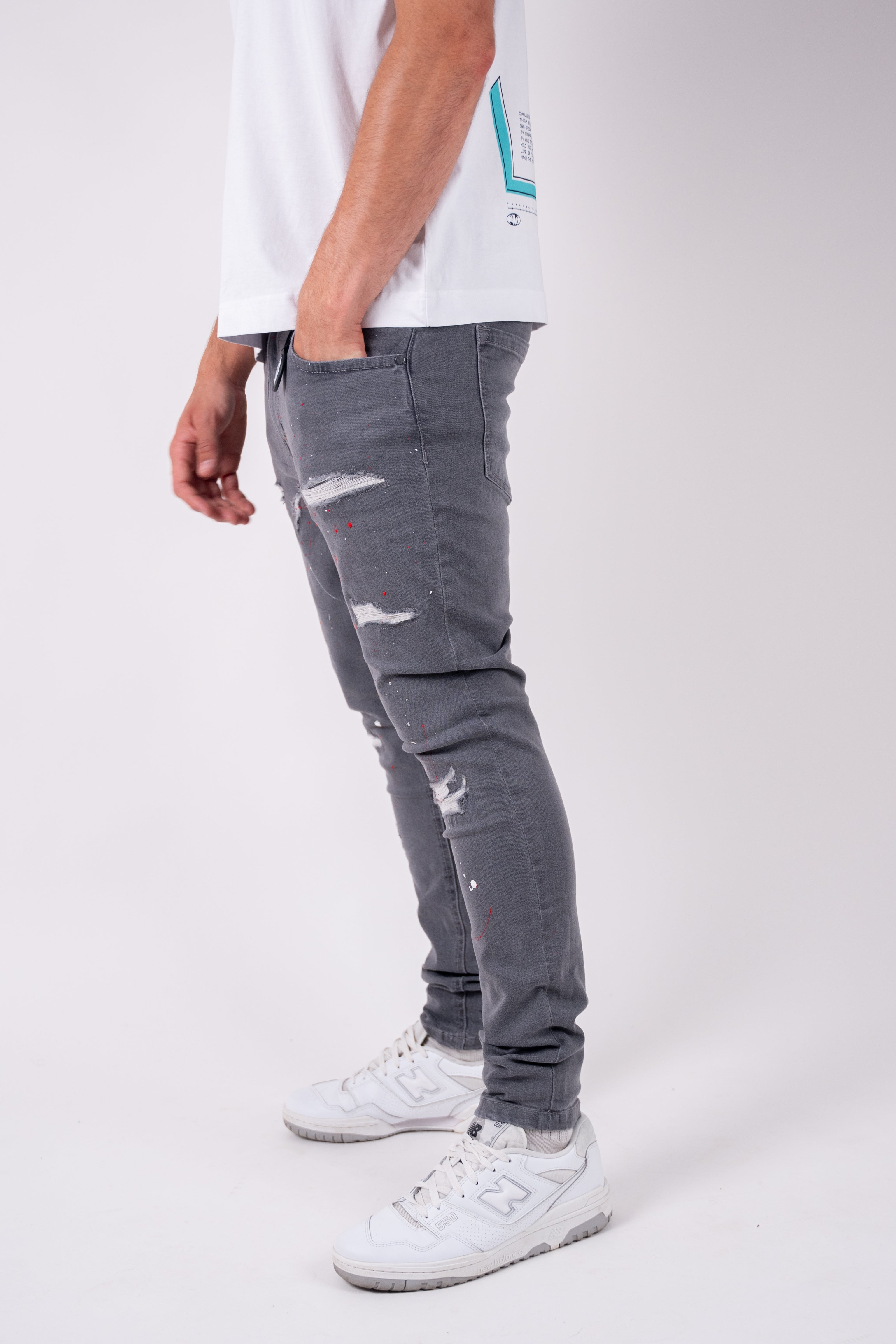 Grey splatter sale jeans